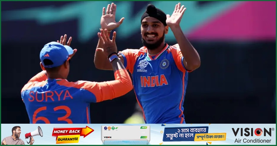 অর্শদীপের বোলিংয়ে দিশেহারা যুক্তরাষ্ট্র, ভারতের লক্ষ্য ১১১